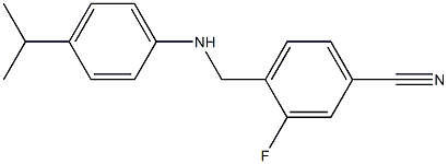 3-fluoro-4-({[4-(propan-2-yl)phenyl]amino}methyl)benzonitrile Struktur