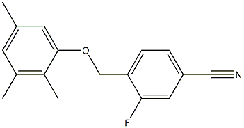 3-fluoro-4-(2,3,5-trimethylphenoxymethyl)benzonitrile Struktur