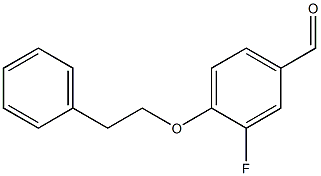 3-fluoro-4-(2-phenylethoxy)benzaldehyde Struktur