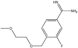 3-fluoro-4-[(2-methoxyethoxy)methyl]benzenecarboximidamide Struktur