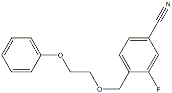 3-fluoro-4-[(2-phenoxyethoxy)methyl]benzonitrile Struktur