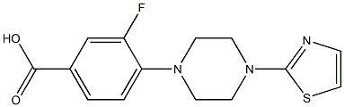 3-fluoro-4-[4-(1,3-thiazol-2-yl)piperazin-1-yl]benzoic acid Struktur