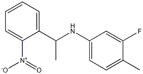 3-fluoro-4-methyl-N-[1-(2-nitrophenyl)ethyl]aniline Struktur