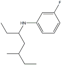 3-fluoro-N-(5-methylheptan-3-yl)aniline Struktur