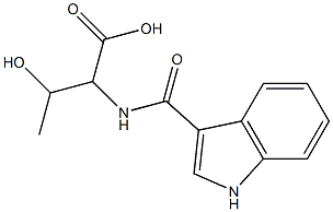 3-hydroxy-2-[(1H-indol-3-ylcarbonyl)amino]butanoic acid Struktur