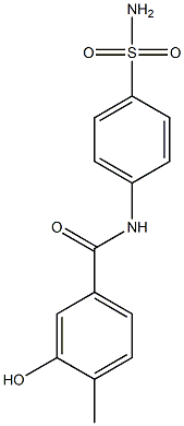 3-hydroxy-4-methyl-N-(4-sulfamoylphenyl)benzamide Struktur