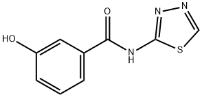 3-hydroxy-N-(1,3,4-thiadiazol-2-yl)benzamide Struktur