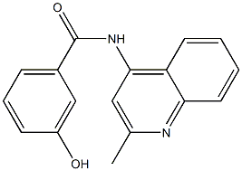 3-hydroxy-N-(2-methylquinolin-4-yl)benzamide Struktur