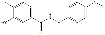 3-hydroxy-N-[(4-methoxyphenyl)methyl]-4-methylbenzamide Struktur