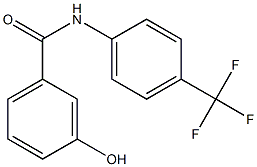 3-hydroxy-N-[4-(trifluoromethyl)phenyl]benzamide Struktur