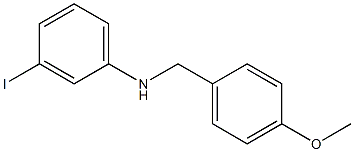 3-iodo-N-[(4-methoxyphenyl)methyl]aniline Struktur