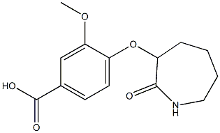 3-methoxy-4-[(2-oxoazepan-3-yl)oxy]benzoic acid Struktur