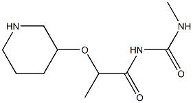 3-methyl-1-[2-(piperidin-3-yloxy)propanoyl]urea Struktur