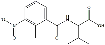 3-methyl-2-[(2-methyl-3-nitrophenyl)formamido]butanoic acid Struktur