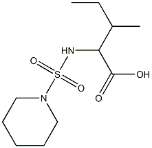 3-methyl-2-[(piperidine-1-sulfonyl)amino]pentanoic acid Struktur