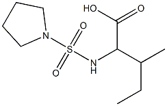 3-methyl-2-[(pyrrolidine-1-sulfonyl)amino]pentanoic acid Struktur