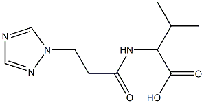 3-methyl-2-[3-(1H-1,2,4-triazol-1-yl)propanamido]butanoic acid Struktur