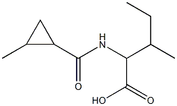 3-methyl-2-{[(2-methylcyclopropyl)carbonyl]amino}pentanoic acid Struktur