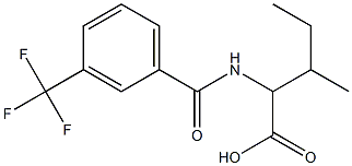 3-methyl-2-{[3-(trifluoromethyl)phenyl]formamido}pentanoic acid Struktur