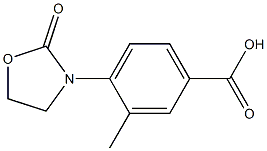 3-methyl-4-(2-oxo-1,3-oxazolidin-3-yl)benzoic acid Struktur