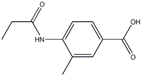 3-methyl-4-(propionylamino)benzoic acid Struktur