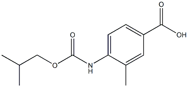 3-methyl-4-{[(2-methylpropoxy)carbonyl]amino}benzoic acid Struktur