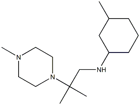 3-methyl-N-[2-methyl-2-(4-methylpiperazin-1-yl)propyl]cyclohexan-1-amine Struktur