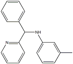 3-methyl-N-[phenyl(pyridin-2-yl)methyl]aniline Struktur