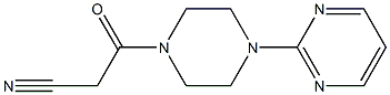 3-oxo-3-(4-pyrimidin-2-ylpiperazin-1-yl)propanenitrile Struktur