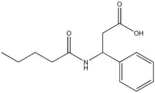 3-pentanamido-3-phenylpropanoic acid Struktur