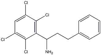 3-phenyl-1-(2,3,5,6-tetrachlorophenyl)propan-1-amine Struktur