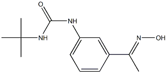 3-tert-butyl-1-{3-[1-(hydroxyimino)ethyl]phenyl}urea Struktur