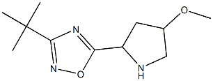 3-tert-butyl-5-(4-methoxypyrrolidin-2-yl)-1,2,4-oxadiazole Struktur