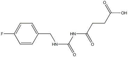 4-({[(4-fluorophenyl)methyl]carbamoyl}amino)-4-oxobutanoic acid Struktur