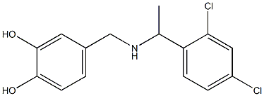 4-({[1-(2,4-dichlorophenyl)ethyl]amino}methyl)benzene-1,2-diol Struktur