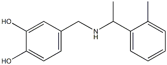 4-({[1-(2-methylphenyl)ethyl]amino}methyl)benzene-1,2-diol Struktur