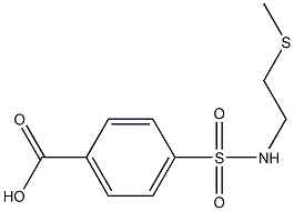 4-({[2-(methylthio)ethyl]amino}sulfonyl)benzoic acid Struktur