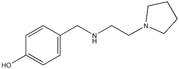 4-({[2-(pyrrolidin-1-yl)ethyl]amino}methyl)phenol Struktur