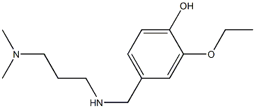 4-({[3-(dimethylamino)propyl]amino}methyl)-2-ethoxyphenol Struktur