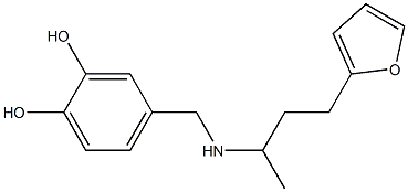 4-({[4-(furan-2-yl)butan-2-yl]amino}methyl)benzene-1,2-diol Struktur