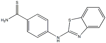 4-(1,3-benzothiazol-2-ylamino)benzene-1-carbothioamide Struktur