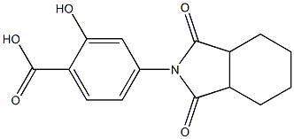 4-(1,3-dioxooctahydro-2H-isoindol-2-yl)-2-hydroxybenzoic acid Struktur