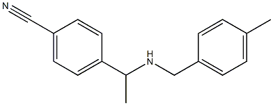 4-(1-{[(4-methylphenyl)methyl]amino}ethyl)benzonitrile Struktur