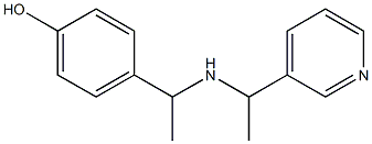 4-(1-{[1-(pyridin-3-yl)ethyl]amino}ethyl)phenol Struktur