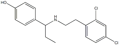 4-(1-{[2-(2,4-dichlorophenyl)ethyl]amino}propyl)phenol Struktur