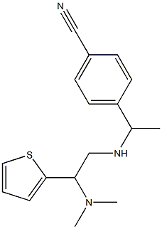 4-(1-{[2-(dimethylamino)-2-(thiophen-2-yl)ethyl]amino}ethyl)benzonitrile Struktur