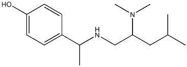 4-(1-{[2-(dimethylamino)-4-methylpentyl]amino}ethyl)phenol Struktur