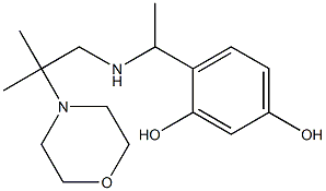 4-(1-{[2-methyl-2-(morpholin-4-yl)propyl]amino}ethyl)benzene-1,3-diol Struktur