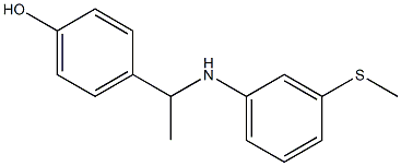 4-(1-{[3-(methylsulfanyl)phenyl]amino}ethyl)phenol Struktur