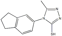 4-(2,3-dihydro-1H-inden-5-yl)-5-methyl-4H-1,2,4-triazole-3-thiol Struktur